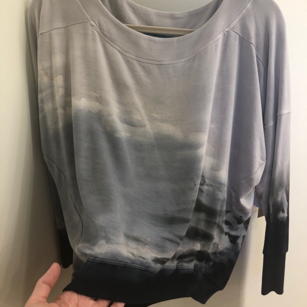 River and Sky long sleeved tie dye top